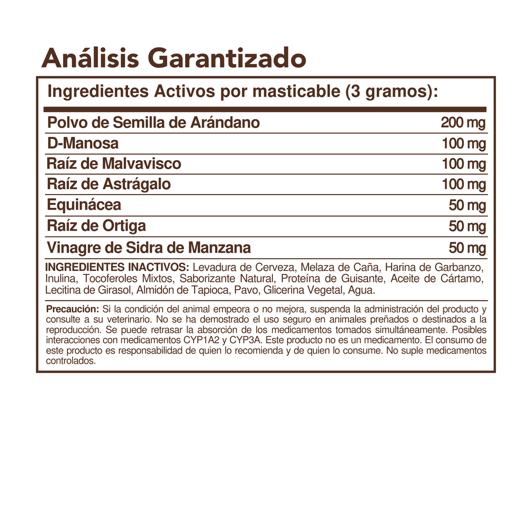 Urinary & Bladder | Suplementos Masticables para mantener saludable el tracto urinario y la vejiga de tu mascota