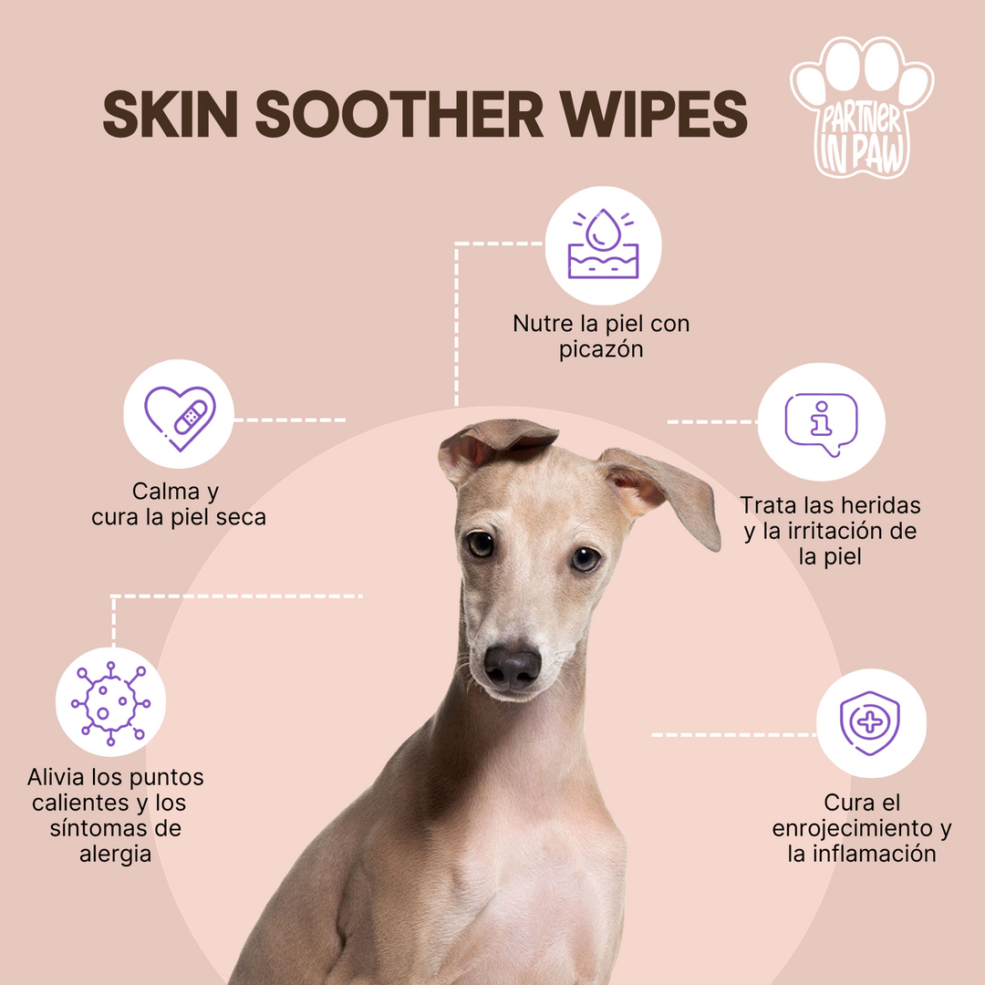 Skin Soother Wipes | Toallitas de limpieza suave para la piel de tu mascota