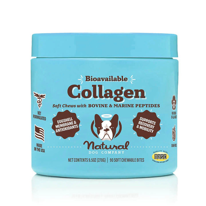 Colágeno Biodisponible | Suplemento Masticable de Colágeno Hidrolizado para perros y gatos.