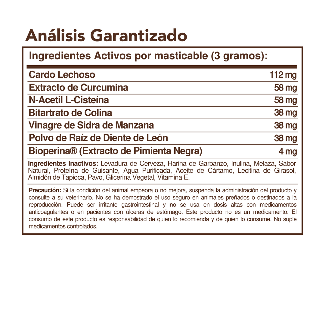 Liver & Kidney | Suplementos Masticables para mantener saludables los riñones y el hígado de tu mascota