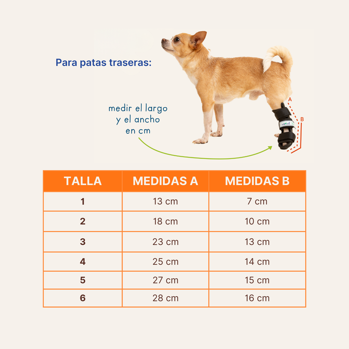 Férula Rígida Trasera para Perros y Gatos