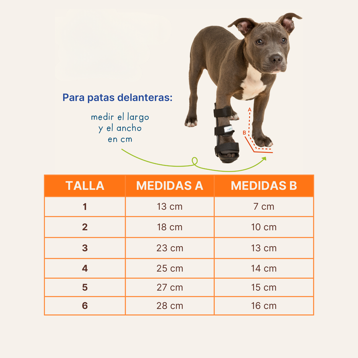 Férula Rígida Delantera para Perros y Gatos