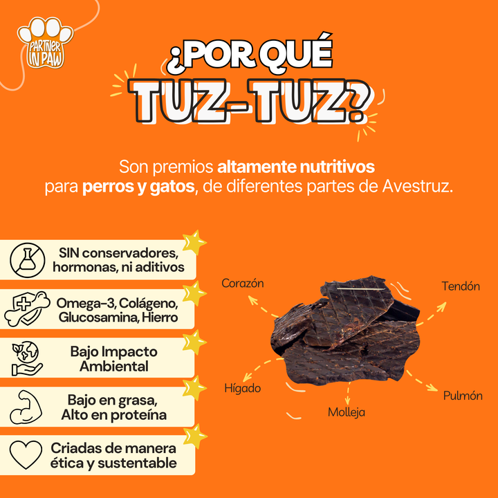 Tuz Tuz: Premios Deshidratados 100% Naturales de Pulmón de Avestruz