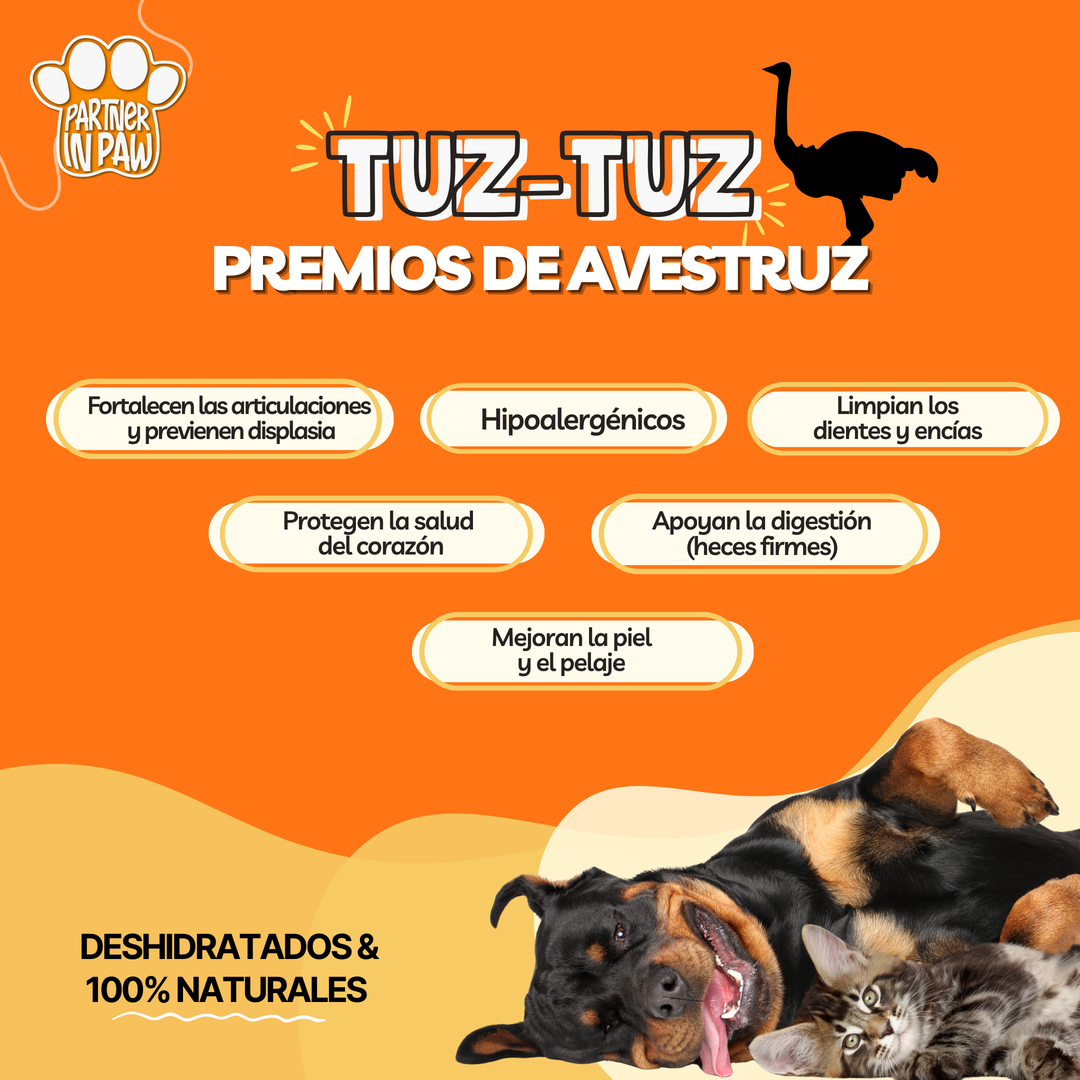 Tuz Tuz: Premios Deshidratados 100% Naturales de Pulmón de Avestruz